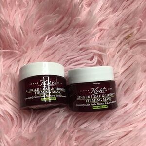 New 2 x Mini Kiehl's Ginger Leaf & Hibiscus Firming Overnight Mask